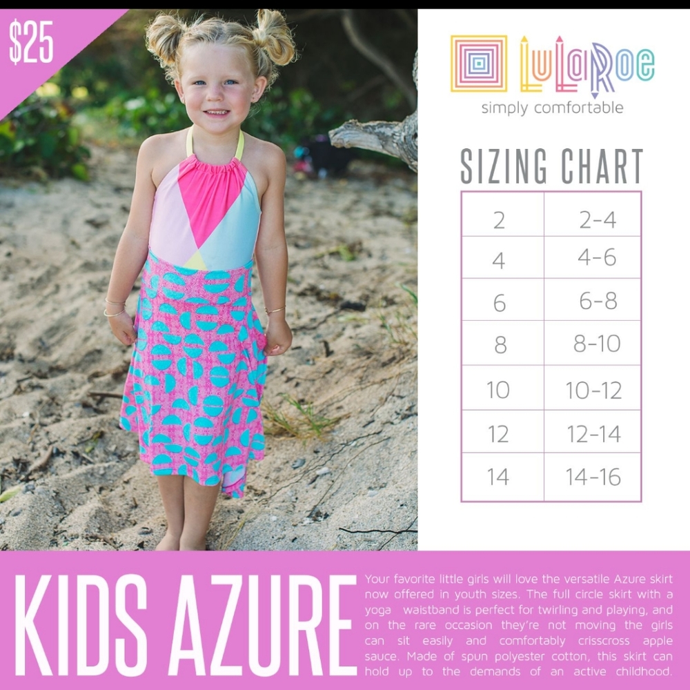 Lularoe kids Azure Diamond print